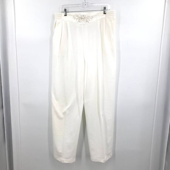 Saint Germain Vintage 2 Piece Sequin High Waist Padded Shirt & Pant Set XL New - Picture 3 of 8